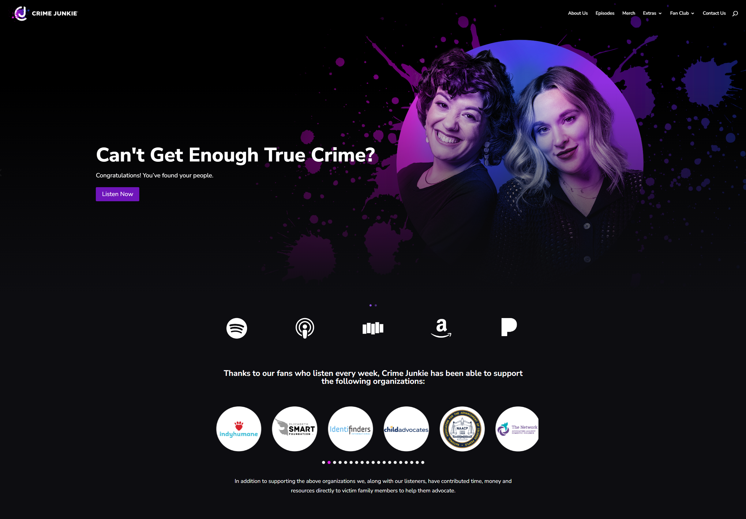 crime junkie podcast website preview